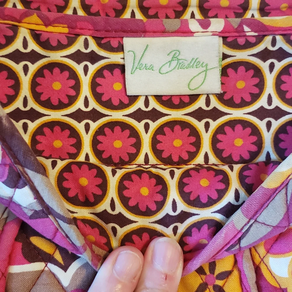 Vera Bradley Pink and Brown Floral Shoulder Bag‎